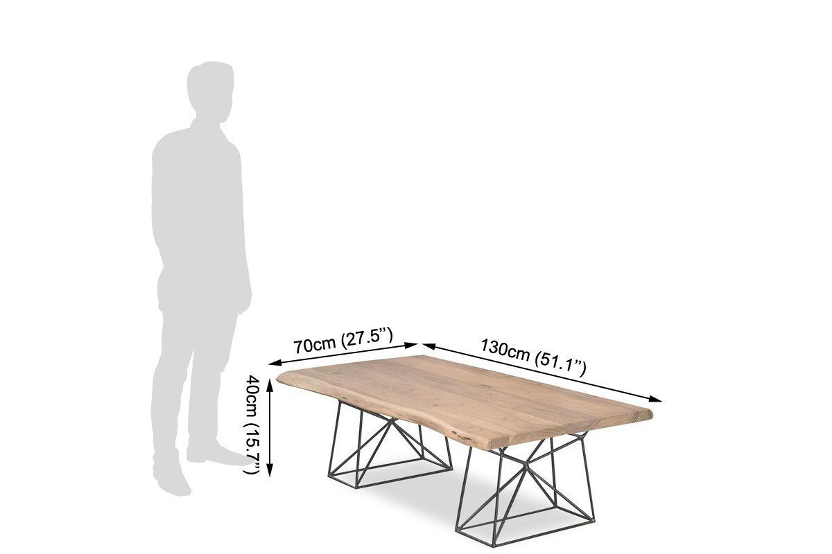 Center Coffee Table With Iron Base Ferrous No Assembly Required