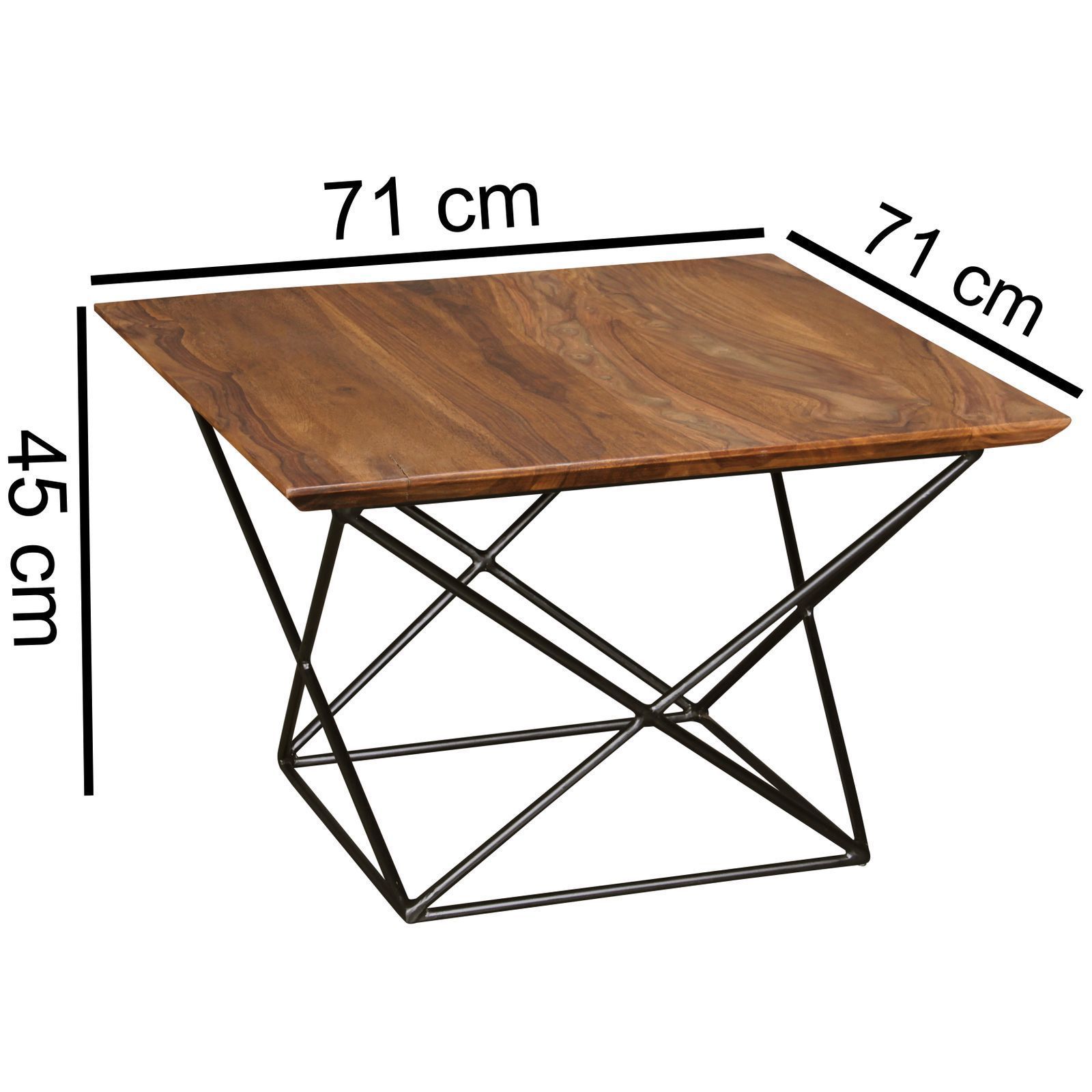 Avi Art And Crafts Center Coffee Table With Iron Base Ferric