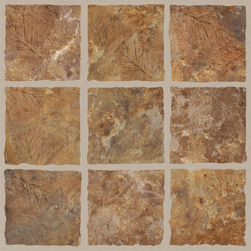 Flowcept Dark Tiles - Vitrified 300x300 mm, Brown Color | Acid-Resistant, Antibacterial, Non-Slip, Heat Insulation, Firebrick