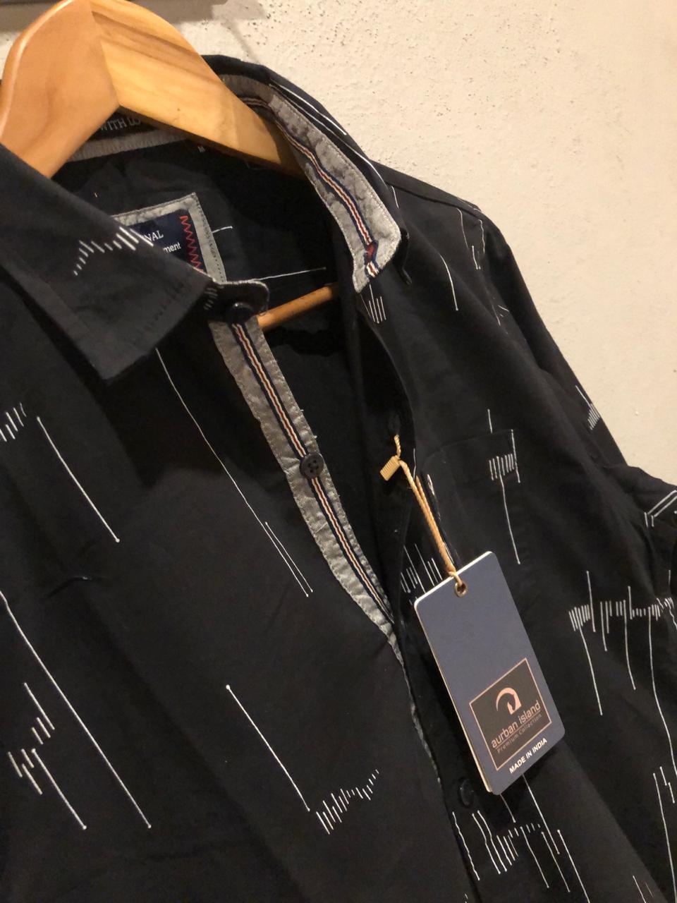 Printed Shirt - Cotton, M L Xl Sizes, Cream Color | Classic Collar, Anti-wrinkle, Breathable, No Fade, Non-toxic, Washable, Full Sleeves