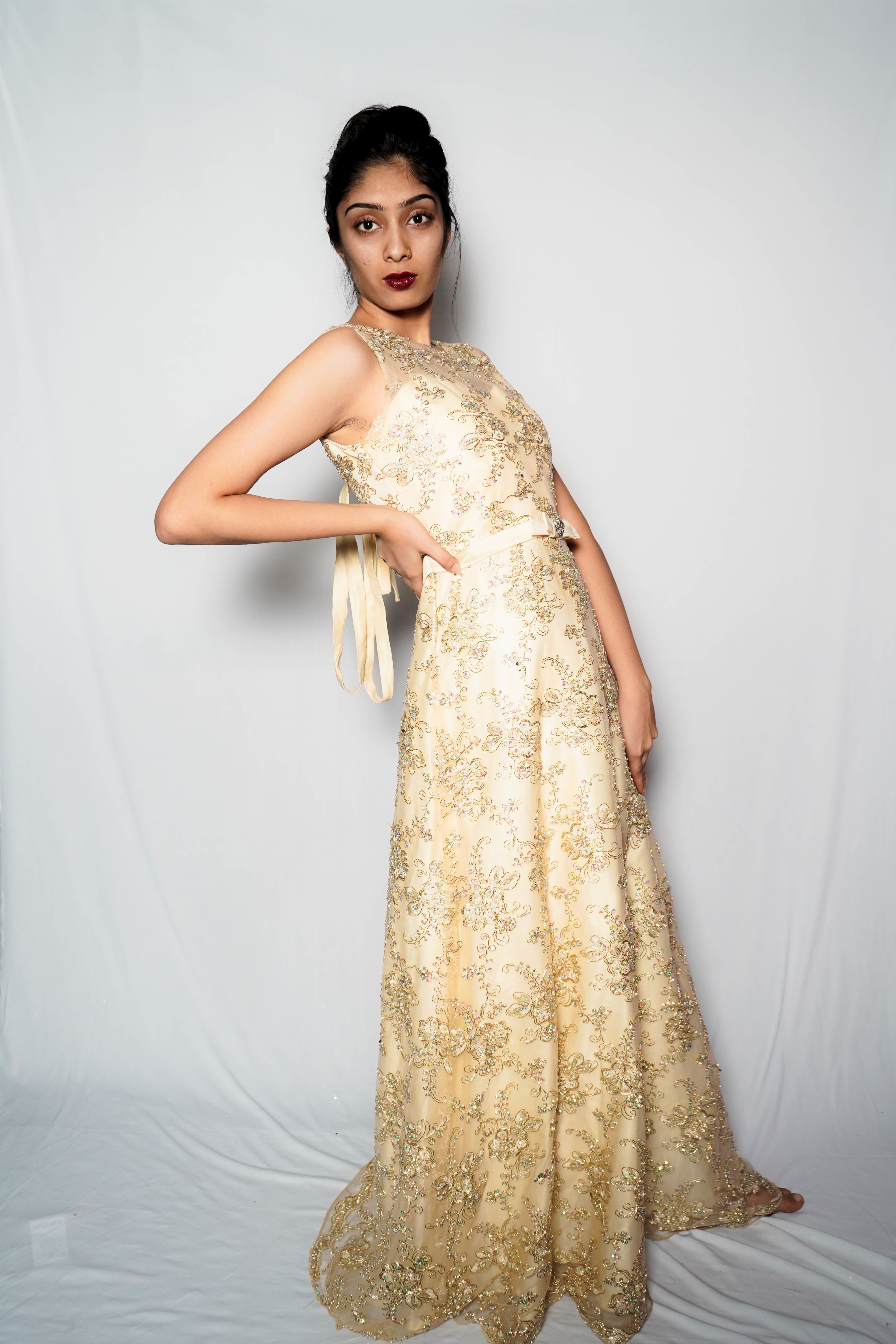 Cream Party Gown
