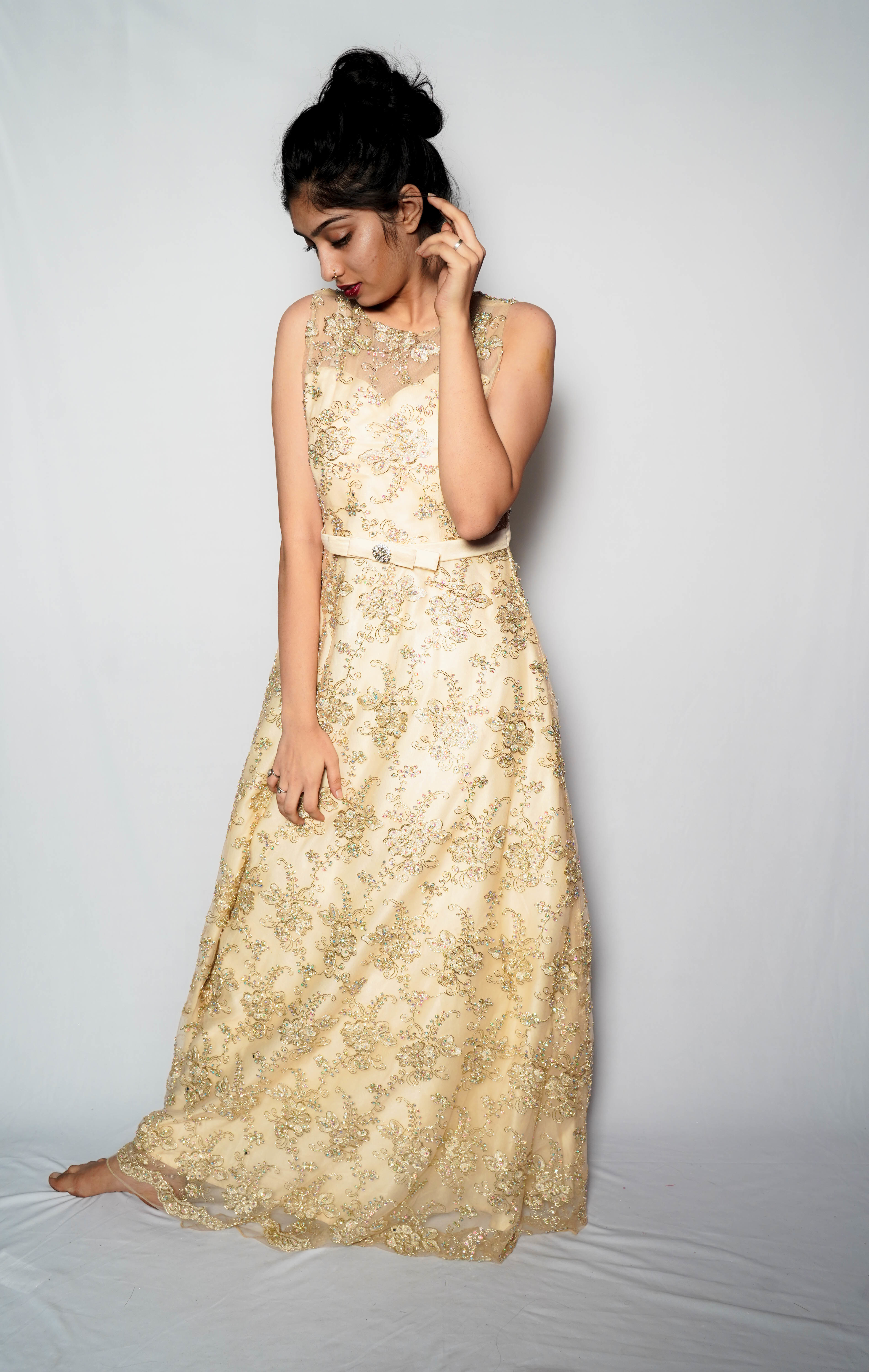 Cream Party Gown