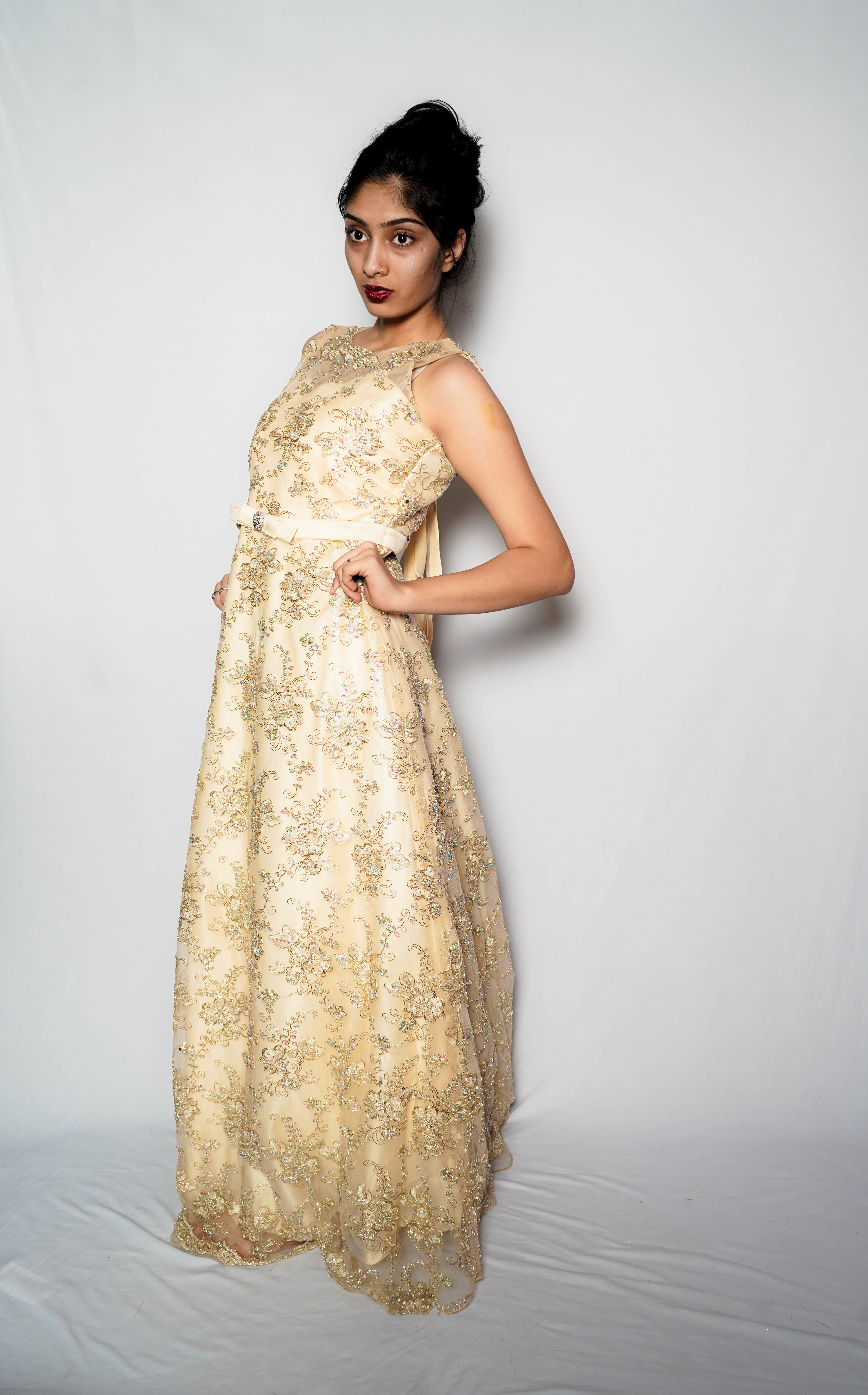 Cream Party Gown