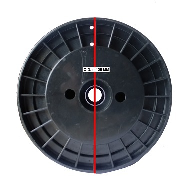 Plastic Bobbin With Flange - Industrial Grade, Black Color For Copper, Brass Wire, And Thread Use