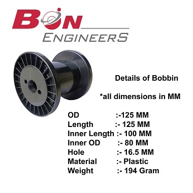 Plastic Bobbin With Flange - Industrial Grade, Black Color For Copper, Brass Wire, And Thread Use