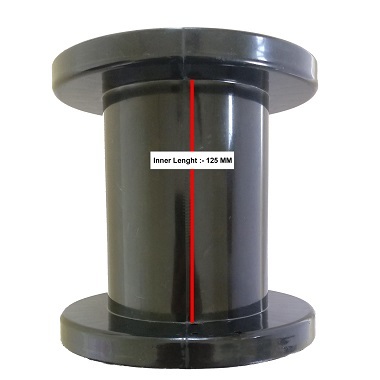 Plastic Bobbin With Flange - Industrial Grade, Black Color For Copper, Brass Wire, And Thread Use