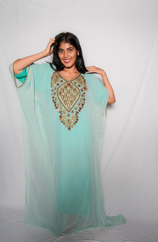 हल्का नीला पार्टी काफ्तान