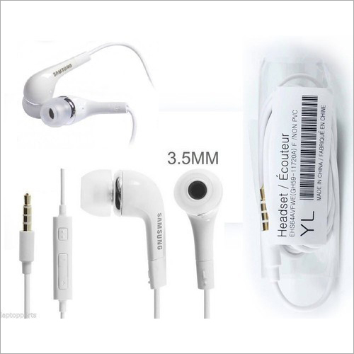Samsung Earphone With Mic Body Material: Rubber & Plastic