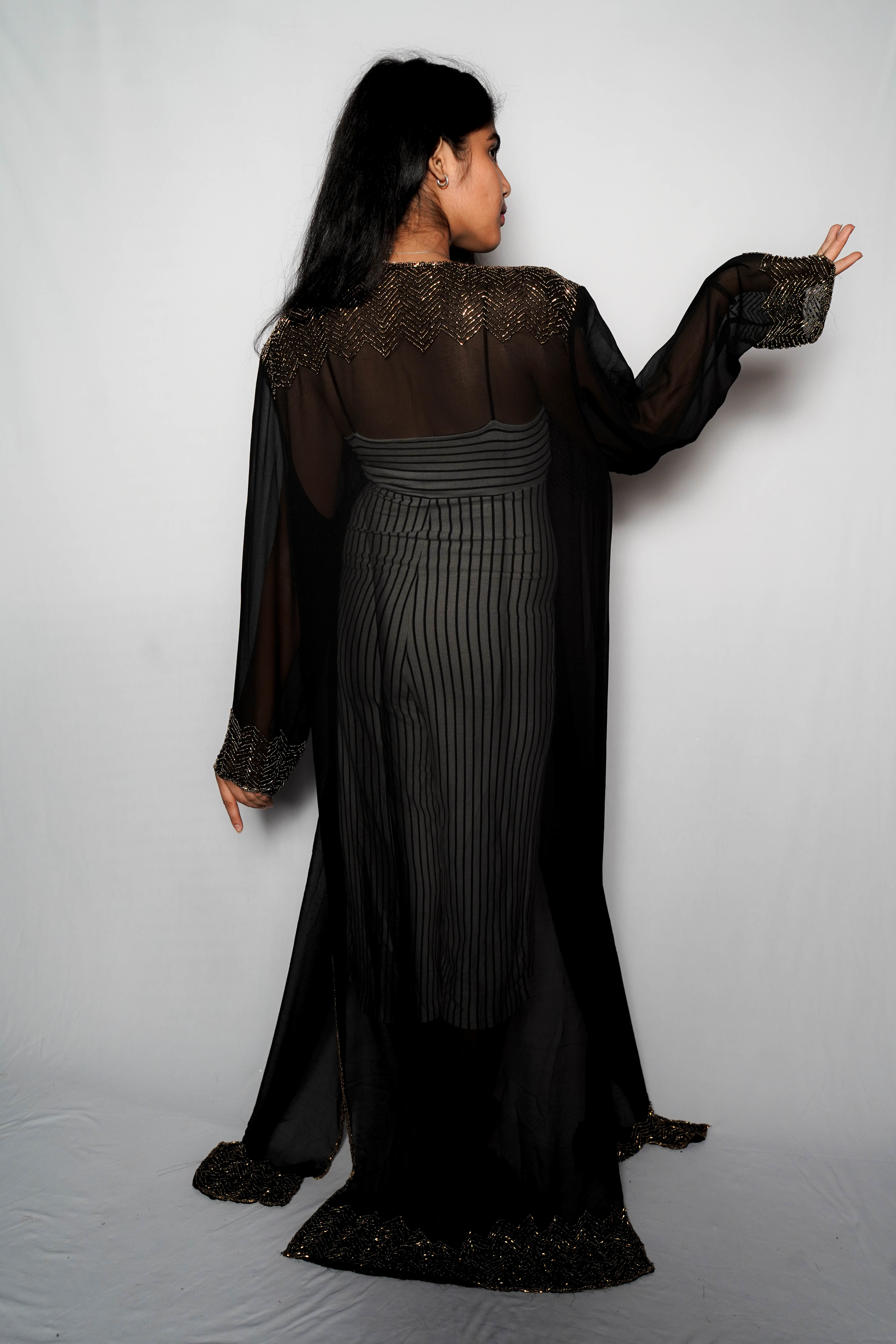 Arabic Simple Black Kaftan