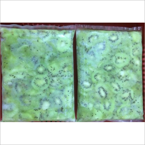 Frozen Kiwi Fruit Slice - 1 Kg Packet , Sliced Shape, High Acidity for Flavor Enhancement, FSSAI Certified, Refrigeration Needed