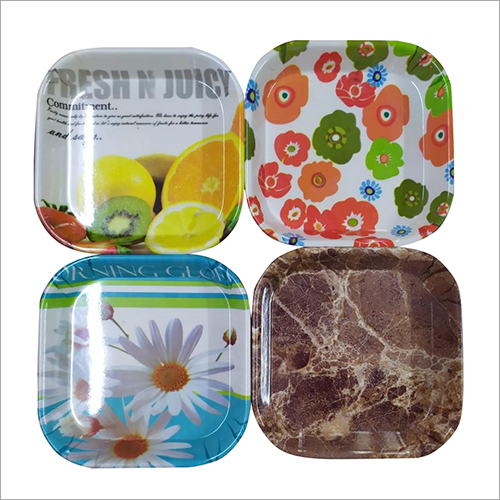 Designer Print Melamine Tray - Small Snakes Tray, Multicolor Floral Print | Durable, Available in Different Sizes