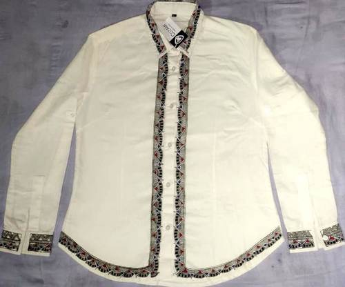 महिलाओं के लिए सॉलिड फॉर्मल स्प्रेड शर्ट हैंड पेंटेड