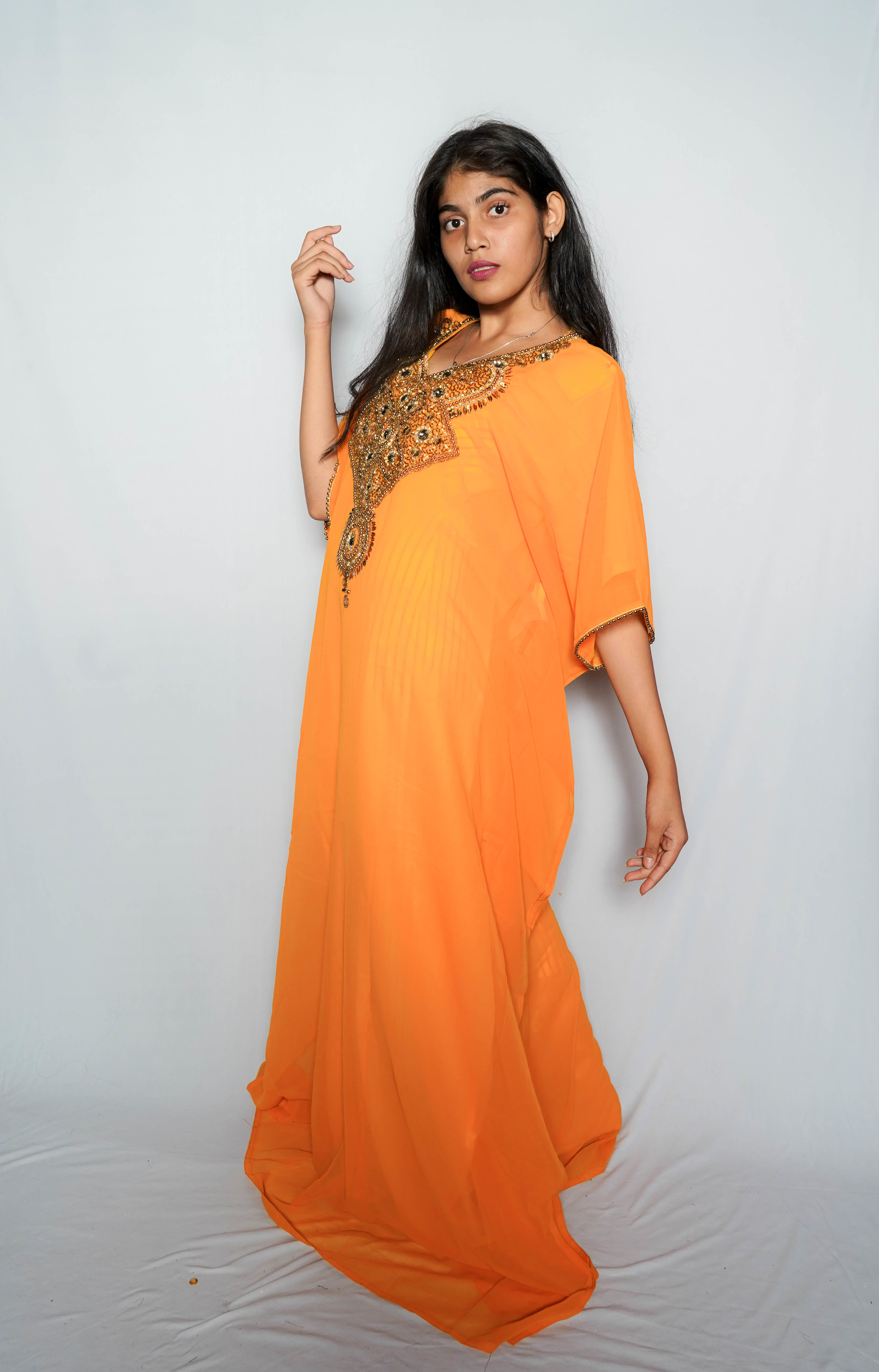 Carrot Orange  Kaftan