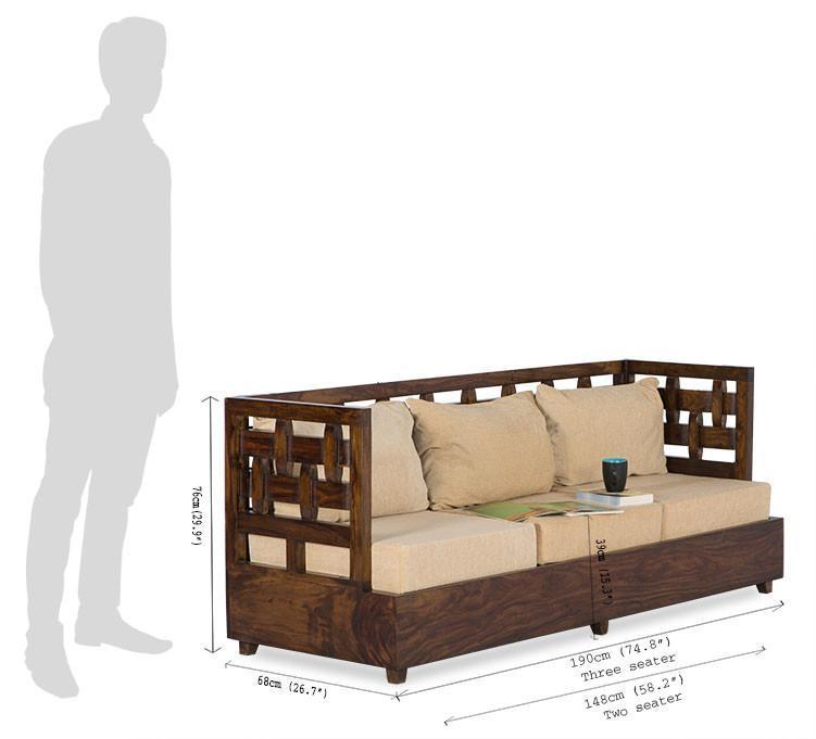 Avi Art And Crafts Solid Wood Sofa Chiseler