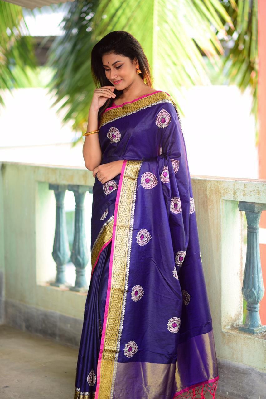 Multy Desinger Raw Silk Sarees