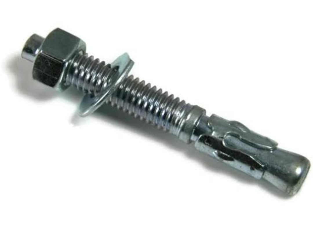 Through Bolt - High-grade Steel Wedge Anchors, Stainless Steel Ss202/ss304/ss316 , Silver, Fully Threaded, Tolerance 3mm, For Static Applications