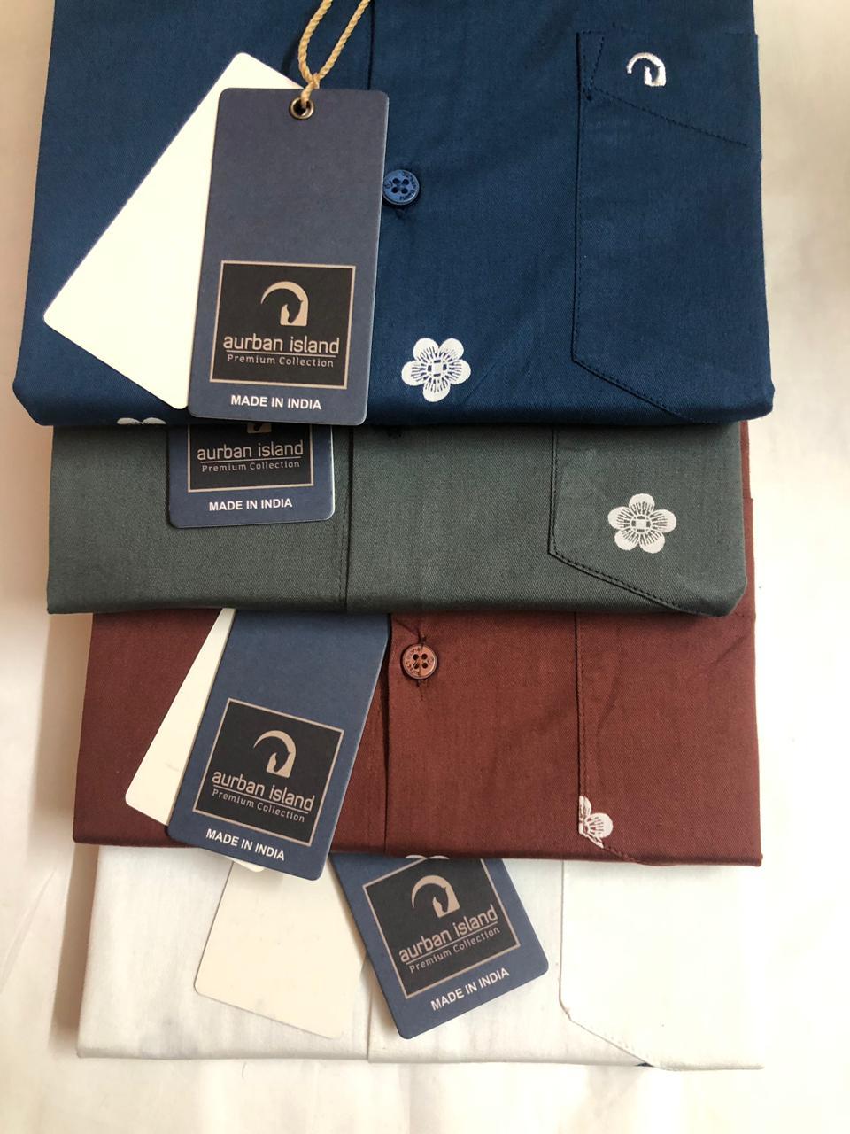 Printed Shirt - Cotton, Sizes: M, L, Xl | Classic Collar, Navy Color, Full Sleeves, Designer Print, Suitable For Rainy Season, Male