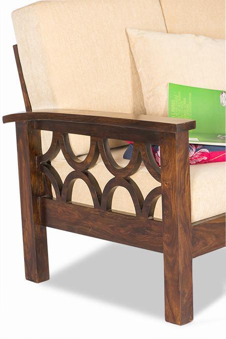 Solid Wood Sofa Set Audister - 190x150x66 Cm | Handmade, Classic European Design, Microfiber Fabric, No Assembly Required, Customizable Color Options