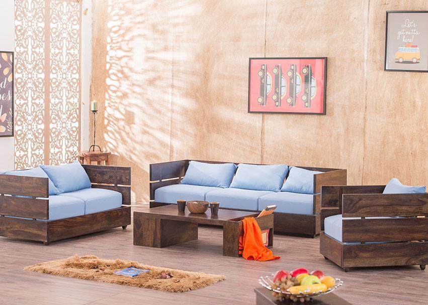Avi Art And Crafts Solid Wood Sofa Set Salver