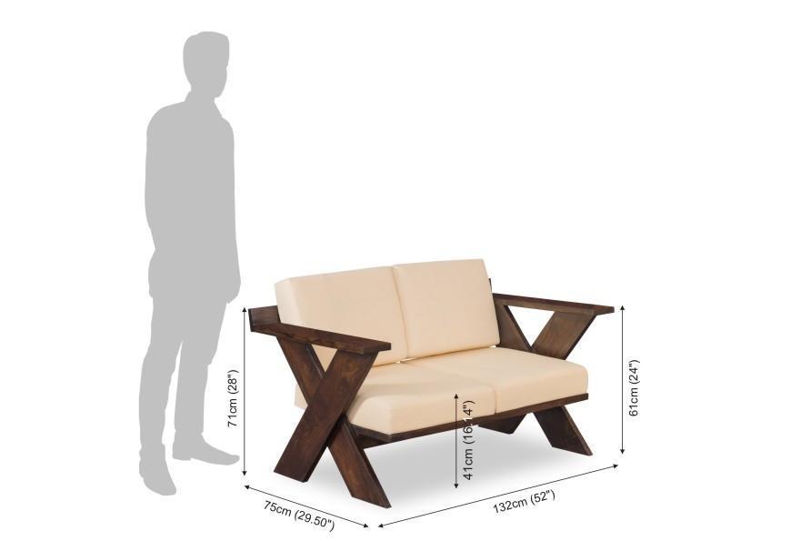 Wooden Sofa Set - Solid Wood, 186x75x71 Cm (3-seater) | Eco-friendly, Easy To Clean, Customized Finishing, Various Designs