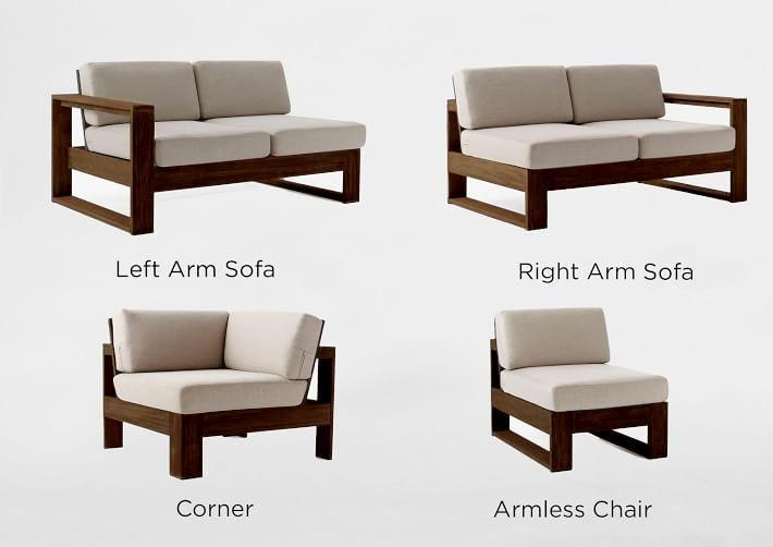 Solid Wood Sofa Set Multisets Design No Assembly Required