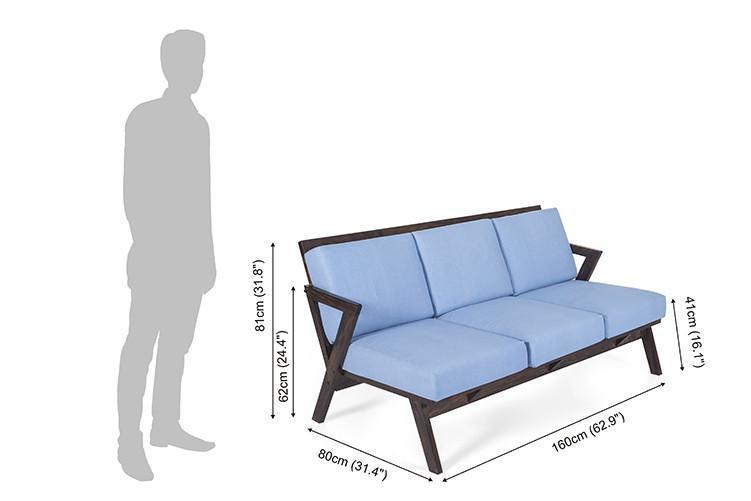 Solid Wood Sofa Set Croker No Assembly Required