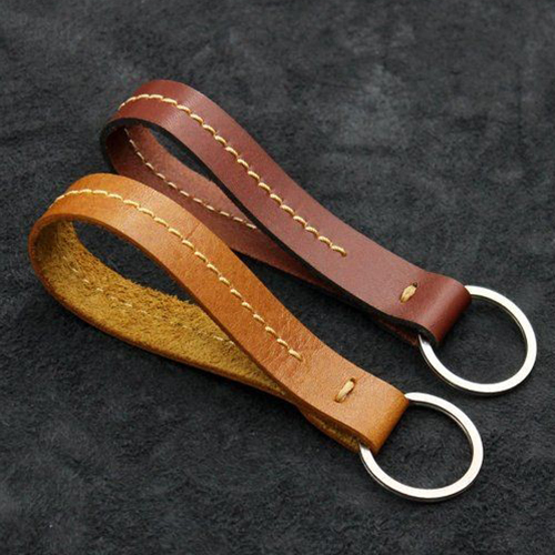 Leather And Metal Key Ring