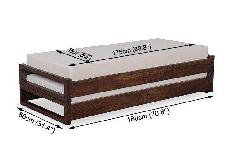 Durable Solid Wood Sofa Cum Bed Mosiac