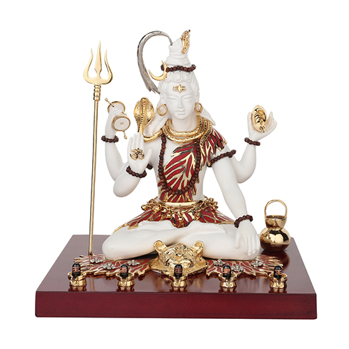 पुखराज के साथ तैयार की गई राल शिव की मूर्तियाँ