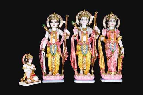 Ram Darbar Marble Moorti - Premium Quality Marble, Intricate Design And Finely Detailed Features