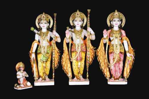 धोने योग्य मार्बल राम दरबार की मूर्ति