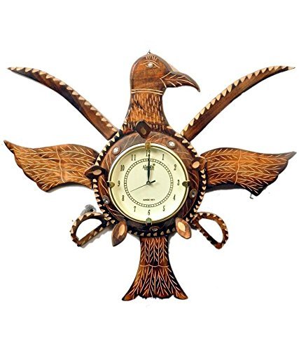 Wood Brown Wooden Wall Clock
