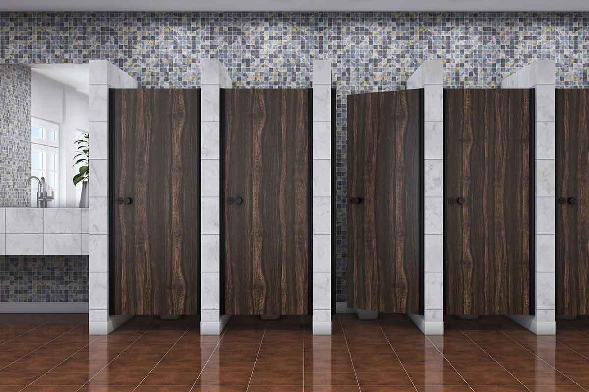 Modular Toilet Partition - Hpl Board, 6 Ft.-10 Ft., Red, 12-18 Mm Thickness, 6-10 Ft Height | Durable And Versatile Design For Efficient Toilet Space