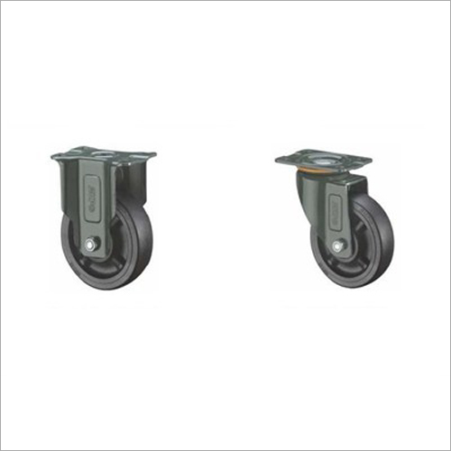 High Temperature Caster Wheel - 4" & 6" Sizes, 105 kgs & 200 kgs Weight Capacity, Black Color for Industrial Use