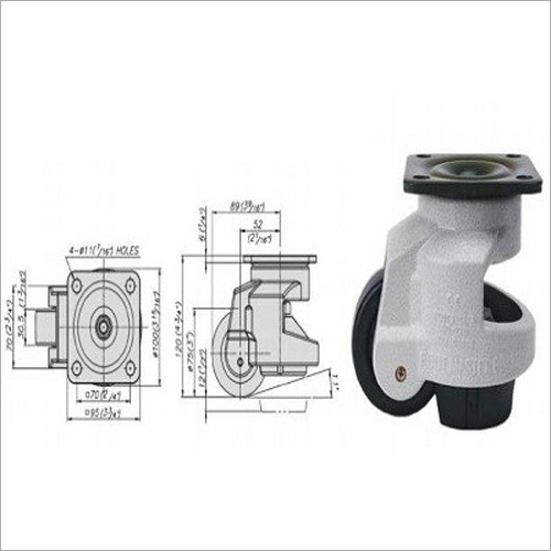Nylon Caster Wheel Wheel Size: 1.5 Inch Onwards