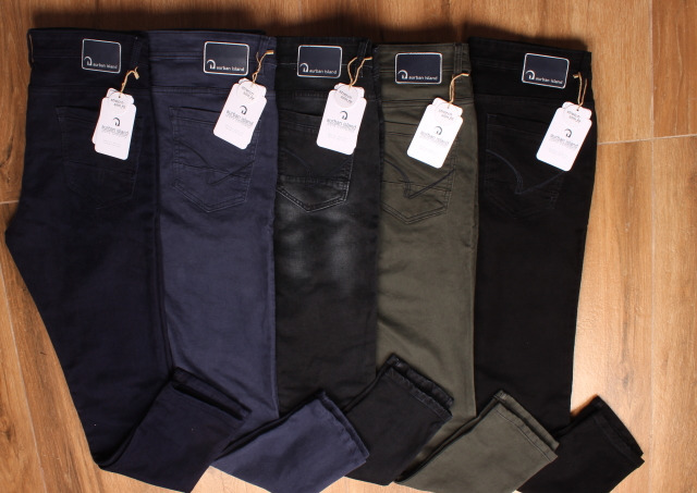 Dark Blue Knitted Lycra Jeans