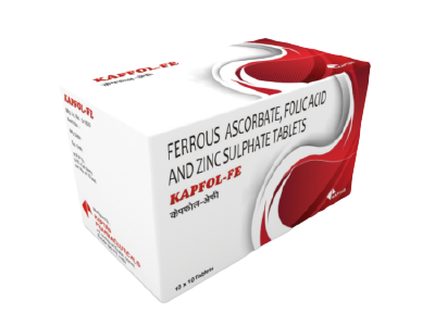 आयरन एस्कॉर्बेट, फोलिक एसिड और जिंक टैबलेट्स
