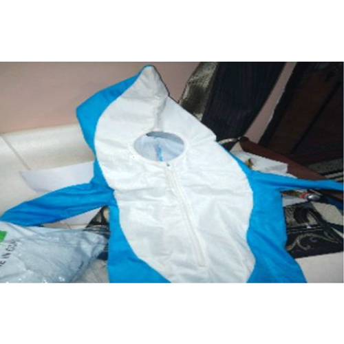 Dolphin Dress - Polyester, Size M | White and Blue, Suitable for Rainy, Spring, Summer, and Winter Seasons