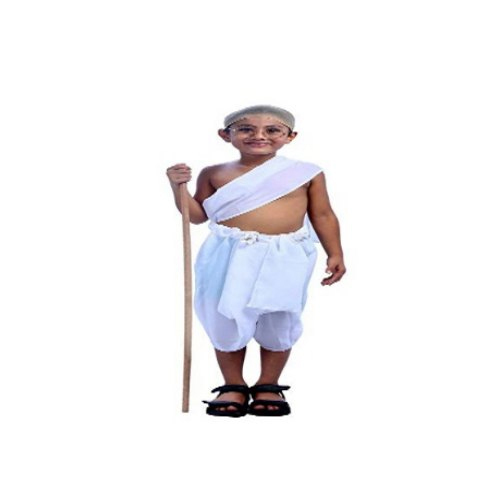 Gandhi Ji Dress - Cotton Fabric, Medium Size | White Color, Suitable for Rainy, Spring, Summer, and Winter Seasons, Uniform Specialty