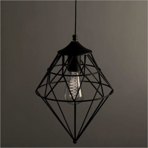 Black Metal Frame Hanging Lamp