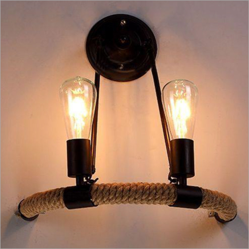 मेटल क्रिएटिव हेम्प रोप वॉल स्कोनस लाइट