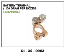 Battery Terminal 1100 gm (cinew) - 1100 Gm Per Dozen | Vehicle Type: 4 Wheeler, Warranty Included