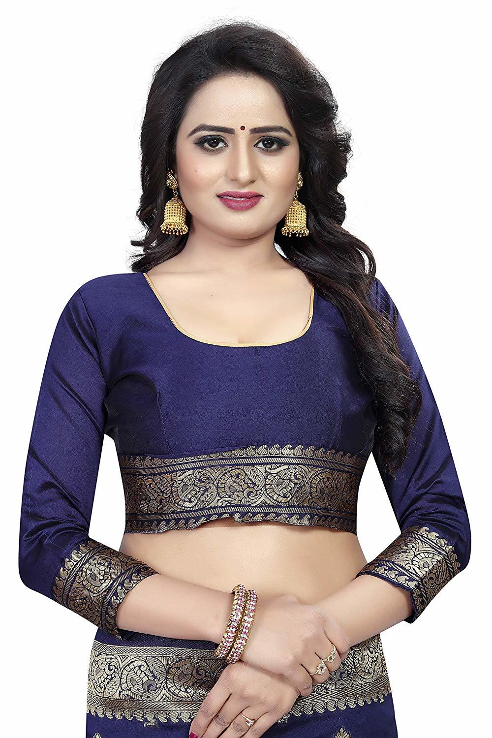 Navy Blue Silk Saree