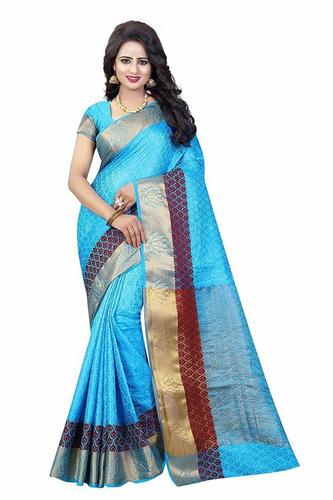 Sky Blue Silk Saree
