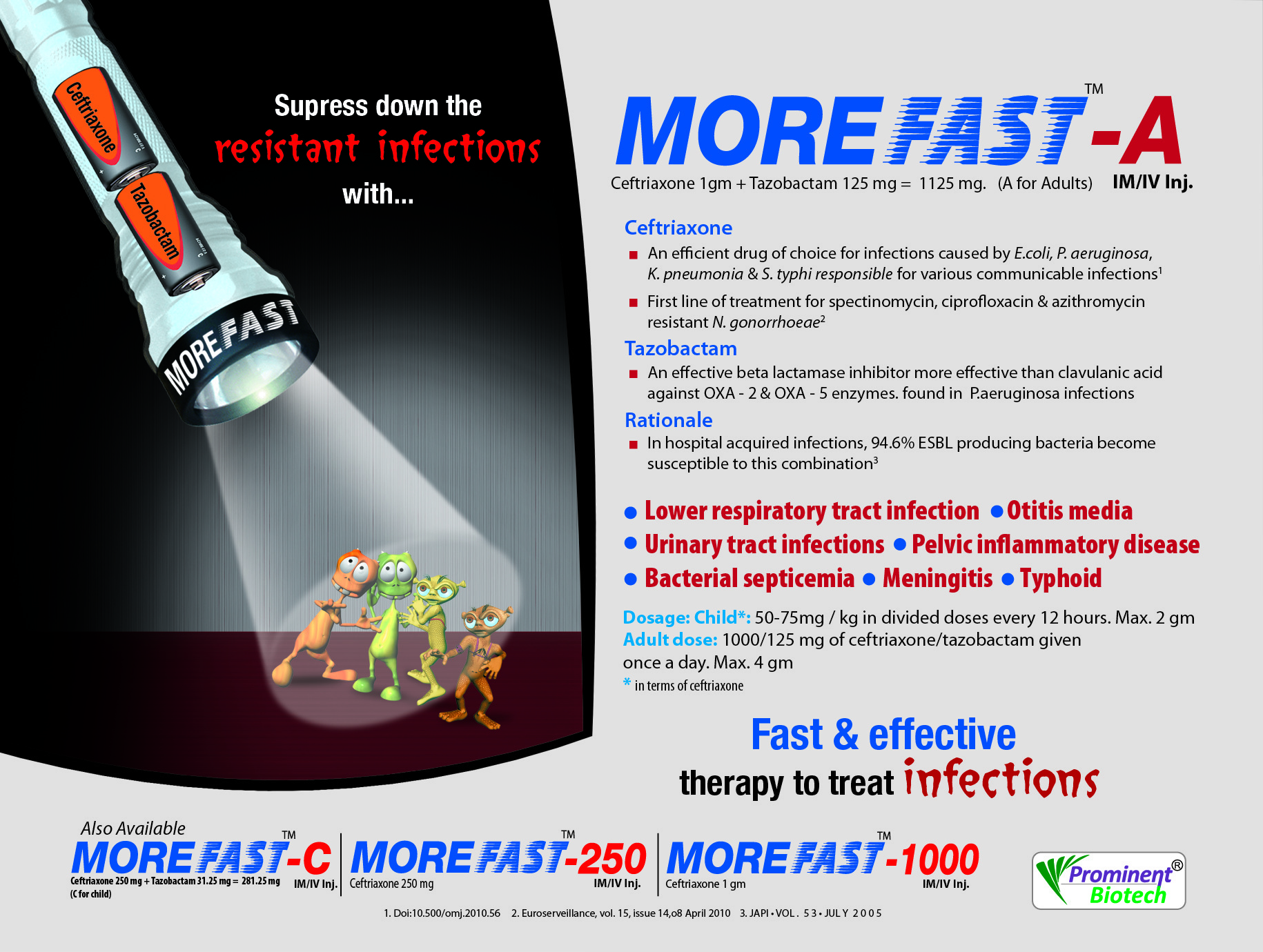 Ceftriaxone 1 Gm & Tazobactam 125 Mg Injection