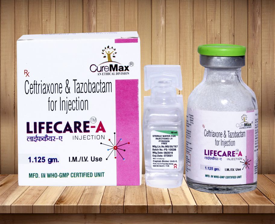 Ceftriaxone 1 Gm & Tazobactam 125 Mg Injection