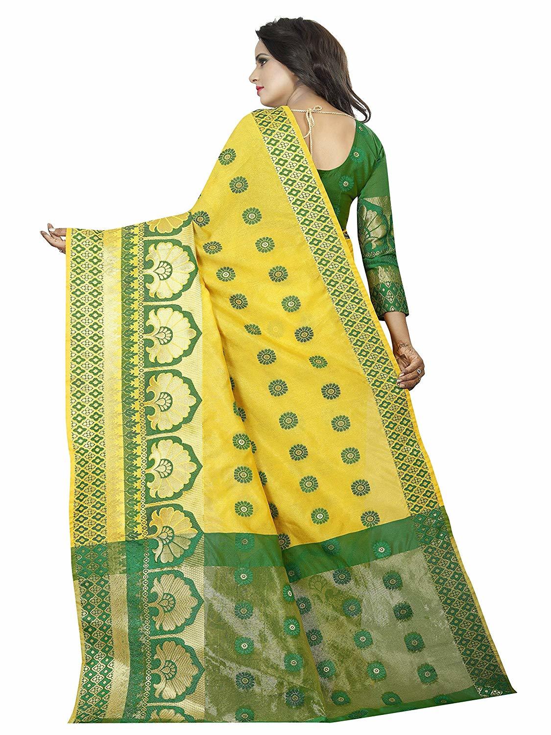 Yellow Silk Saree