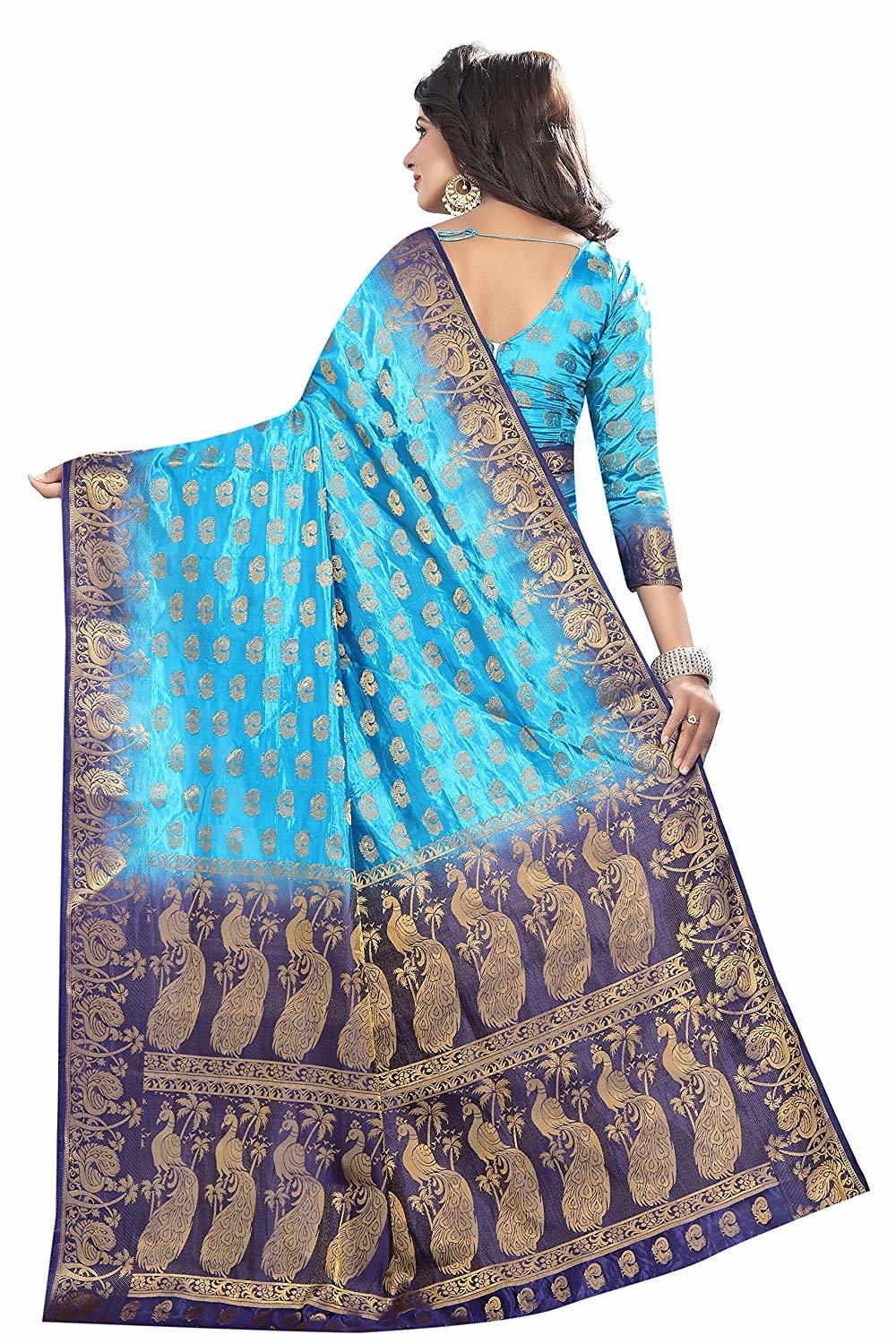 Sky Blue Silk Saree