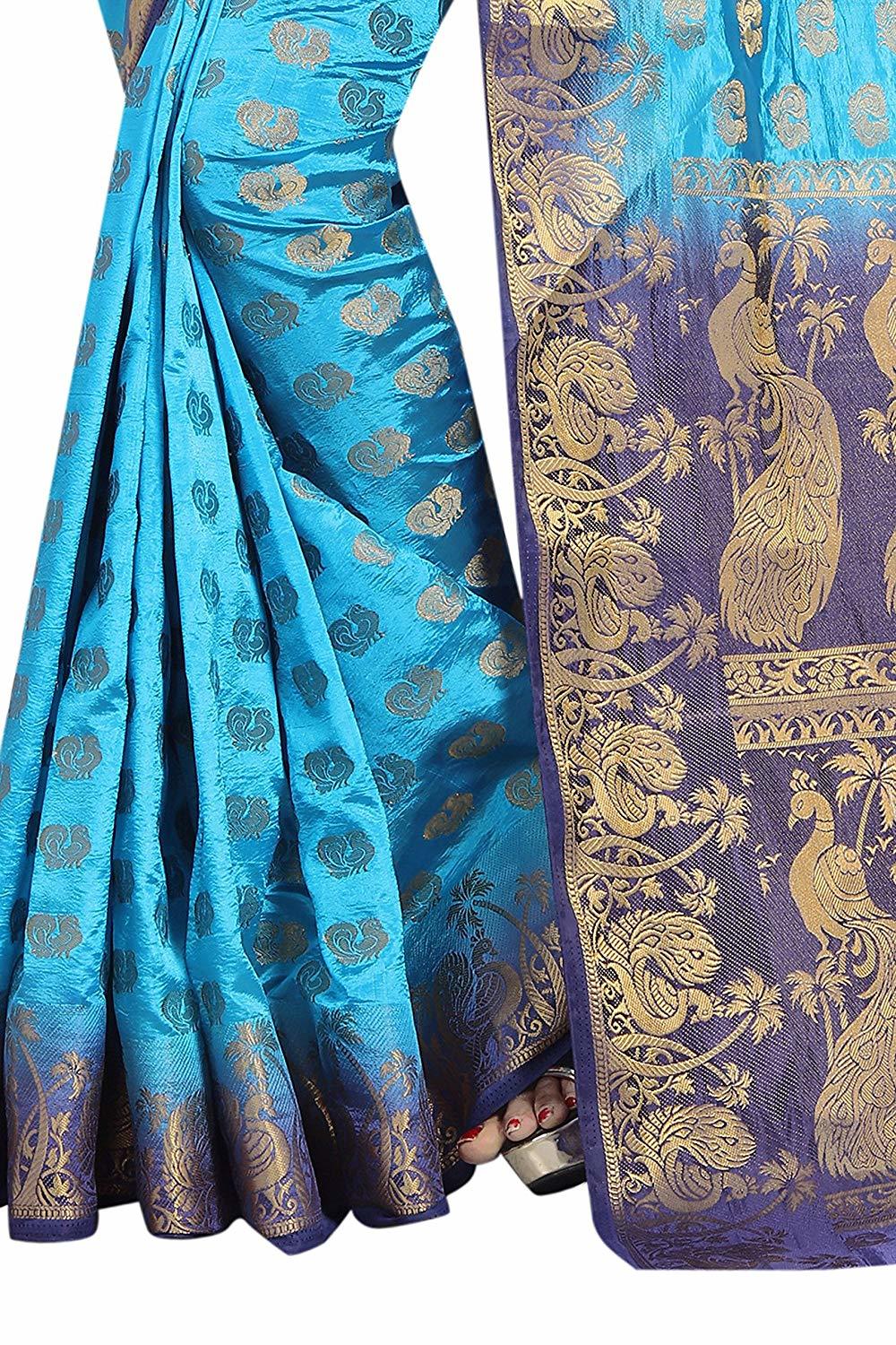 Sky Blue Silk Saree