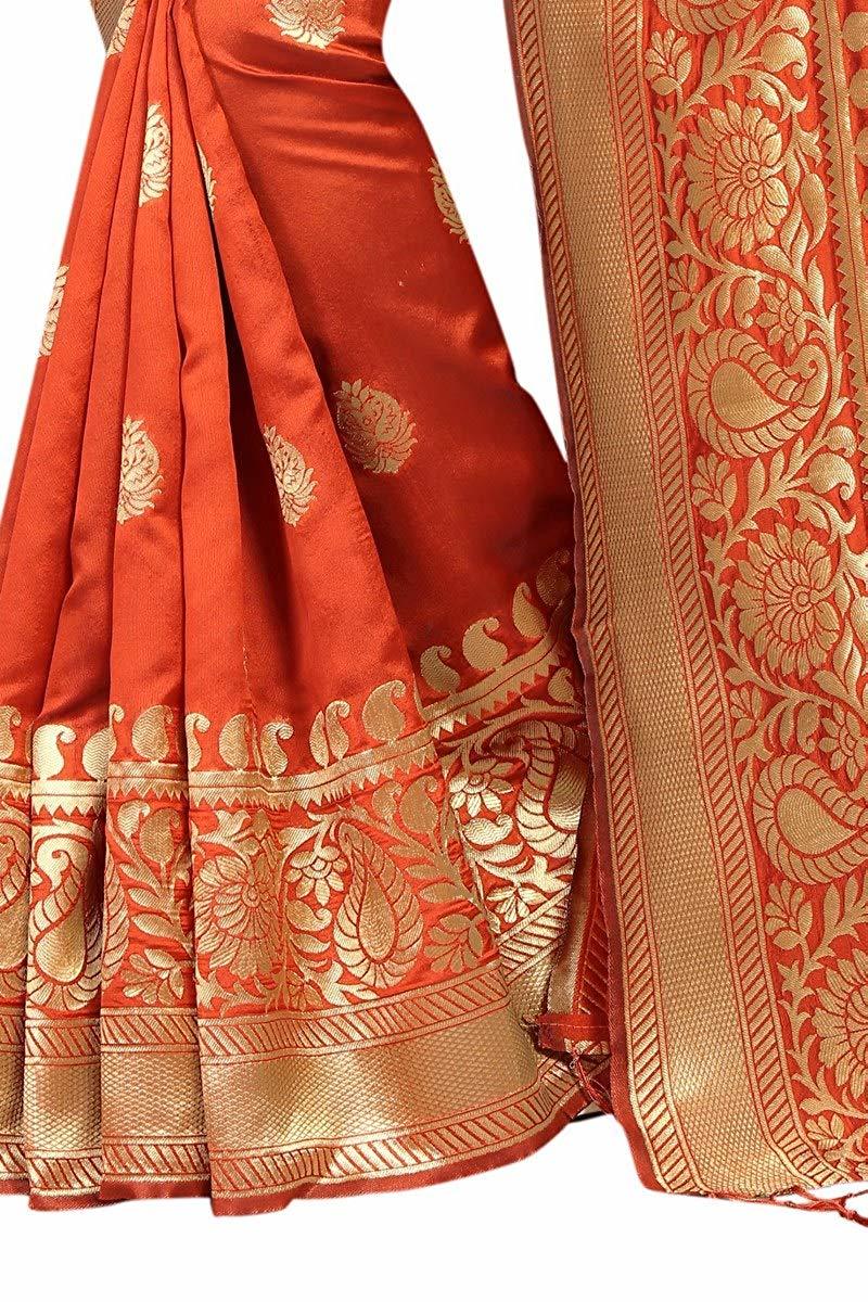 Orange Silk Saree